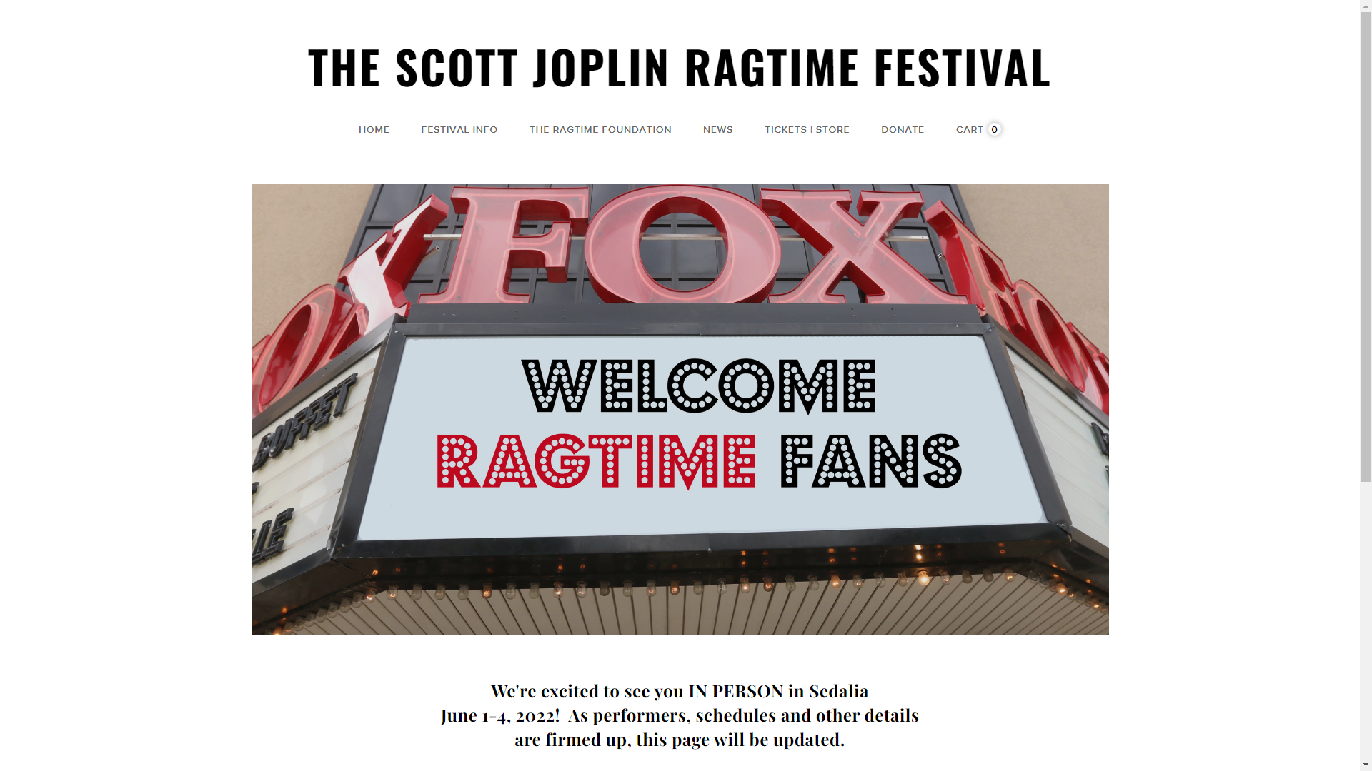 Scott Joplin Ragtime Festival rescheduled for June 14, 2022 SQUEEK